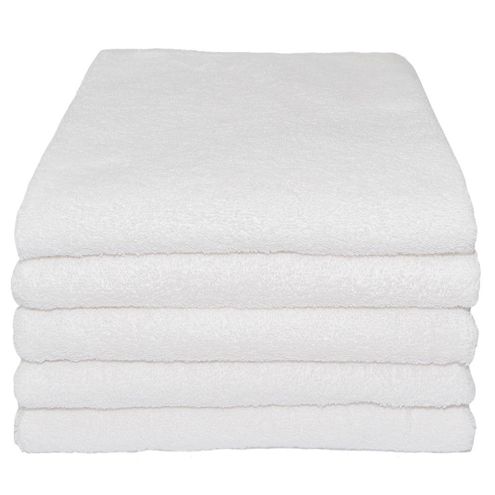 vidaXL 50 Toallas Blancas de algodón para Hotel baño peluquería 30x30cm 400gr/m²